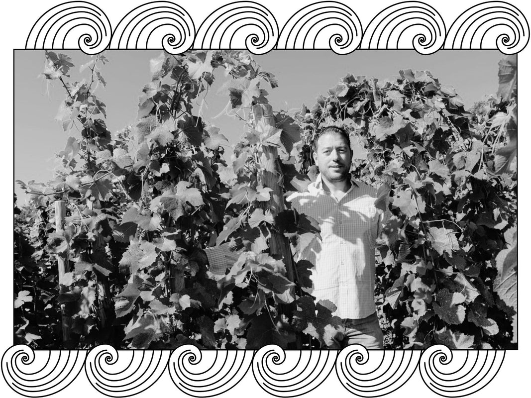 Loic Dugat-y in his wineyard at Gevrey Chambertin