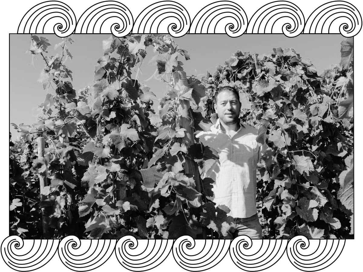 Loic Dugat-y in his wineyard at Gevrey Chambertin