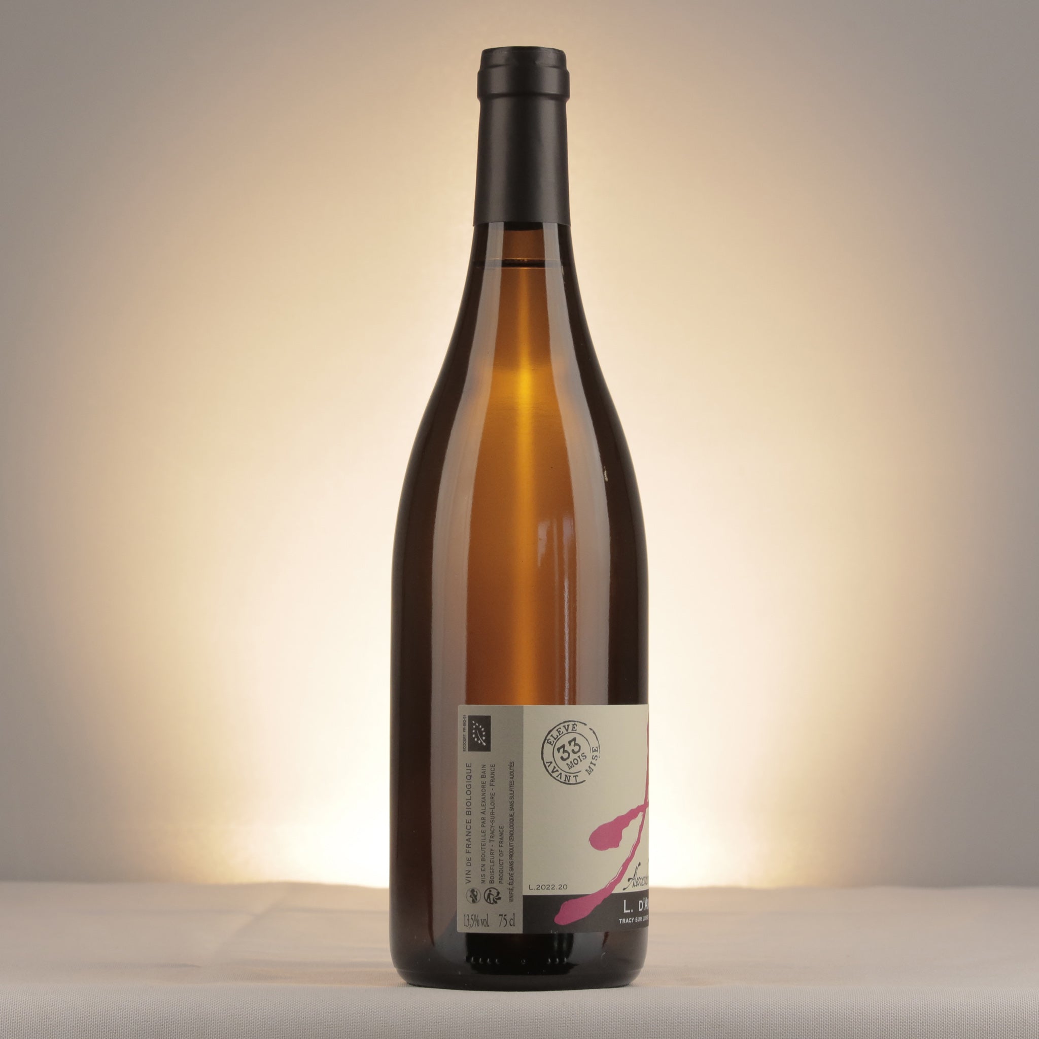 Alexandre Bain L. d'Ange VdF 2022 Bottle detail
