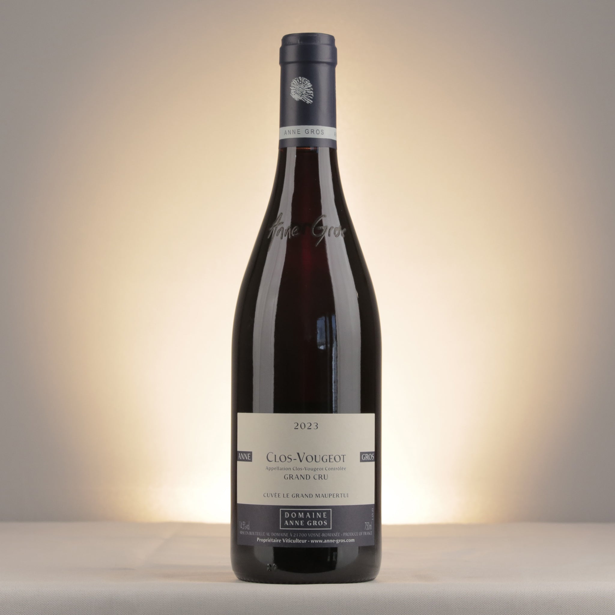 Domaine Anne Gros Clos de Vougeot Grand Cru Le Grand Maupertui 2023 Bottle front
