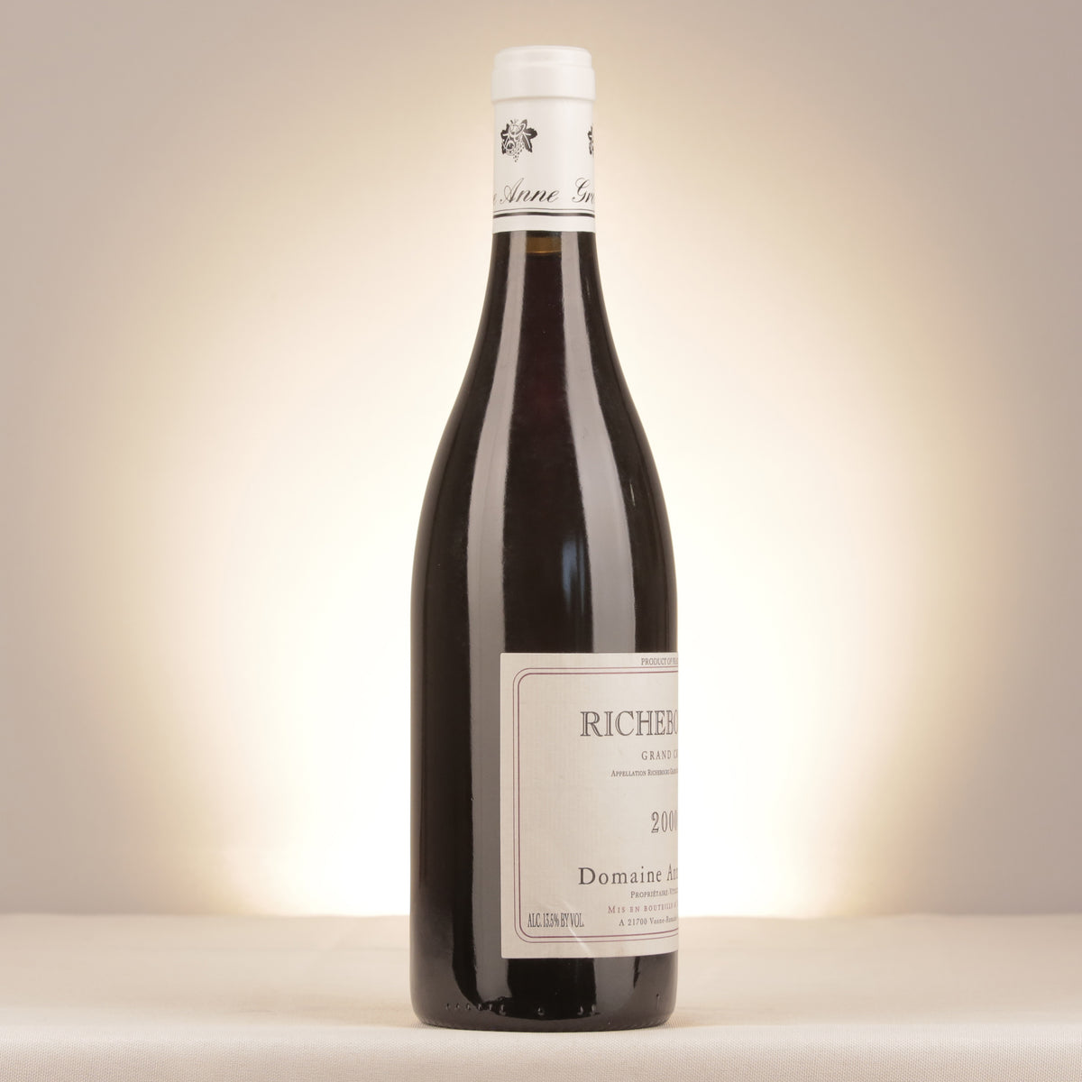 Domaine Anne Gros Richebourg Grand Cru 2000 Bottle turned right