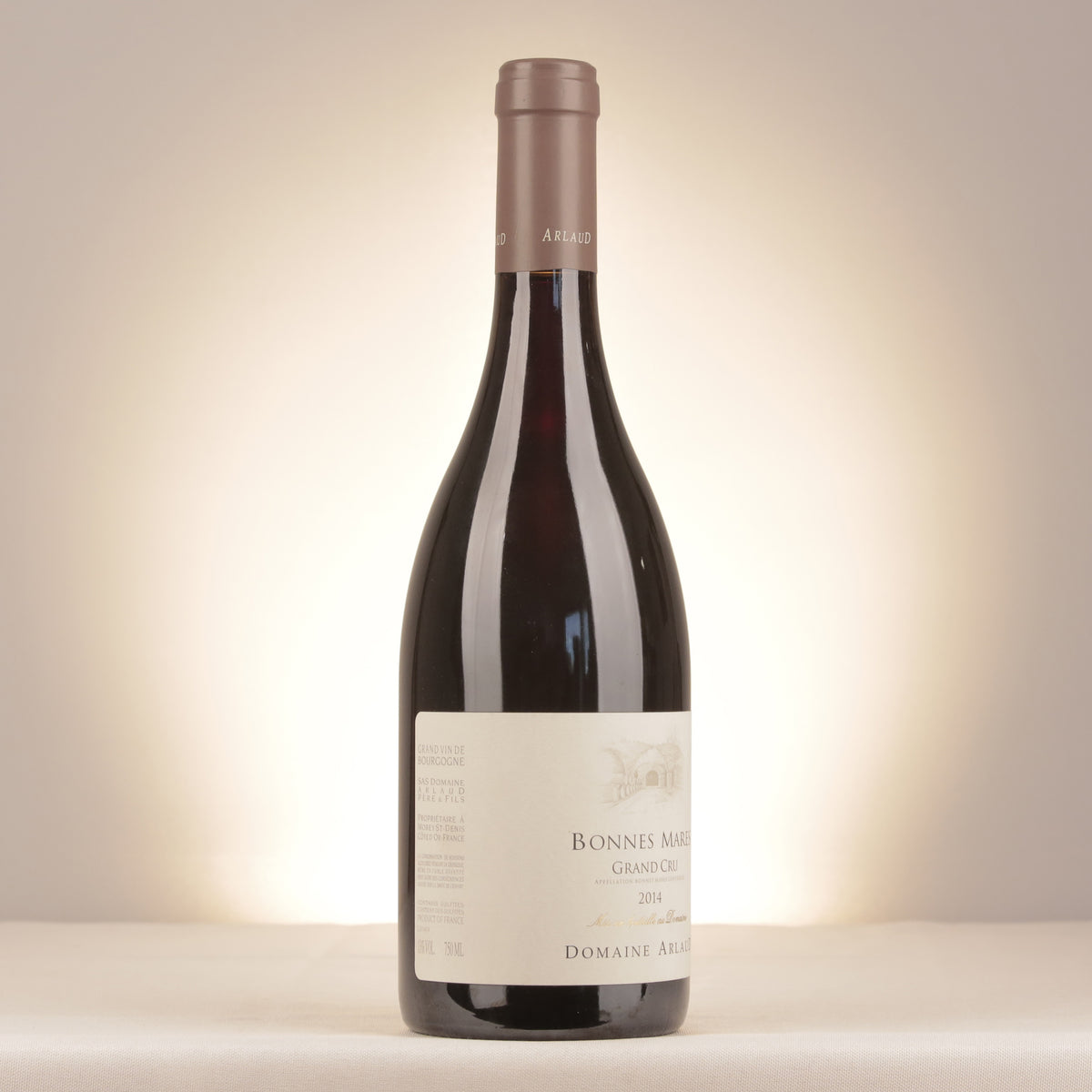 Domaine Arlaud Bonnes-Mares Grand Cru 2014 Bottle turned right