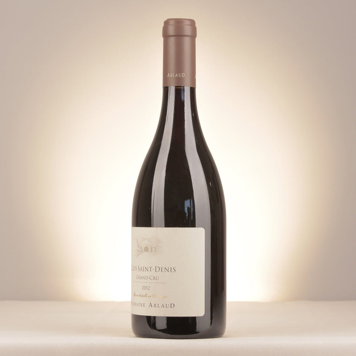 Domaine Arlaud Clos Saint-Denis Grand Cru 2012 Bottle turned left
