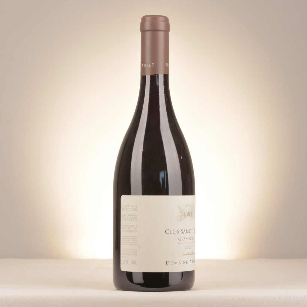 Domaine Arlaud Clos Saint-Denis Grand Cru 2012 Bottle turned right