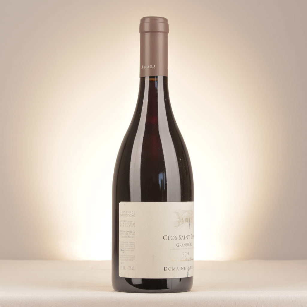 Domaine Arlaud Clos Saint-Denis Grand Cru 2014 Bottle turned right