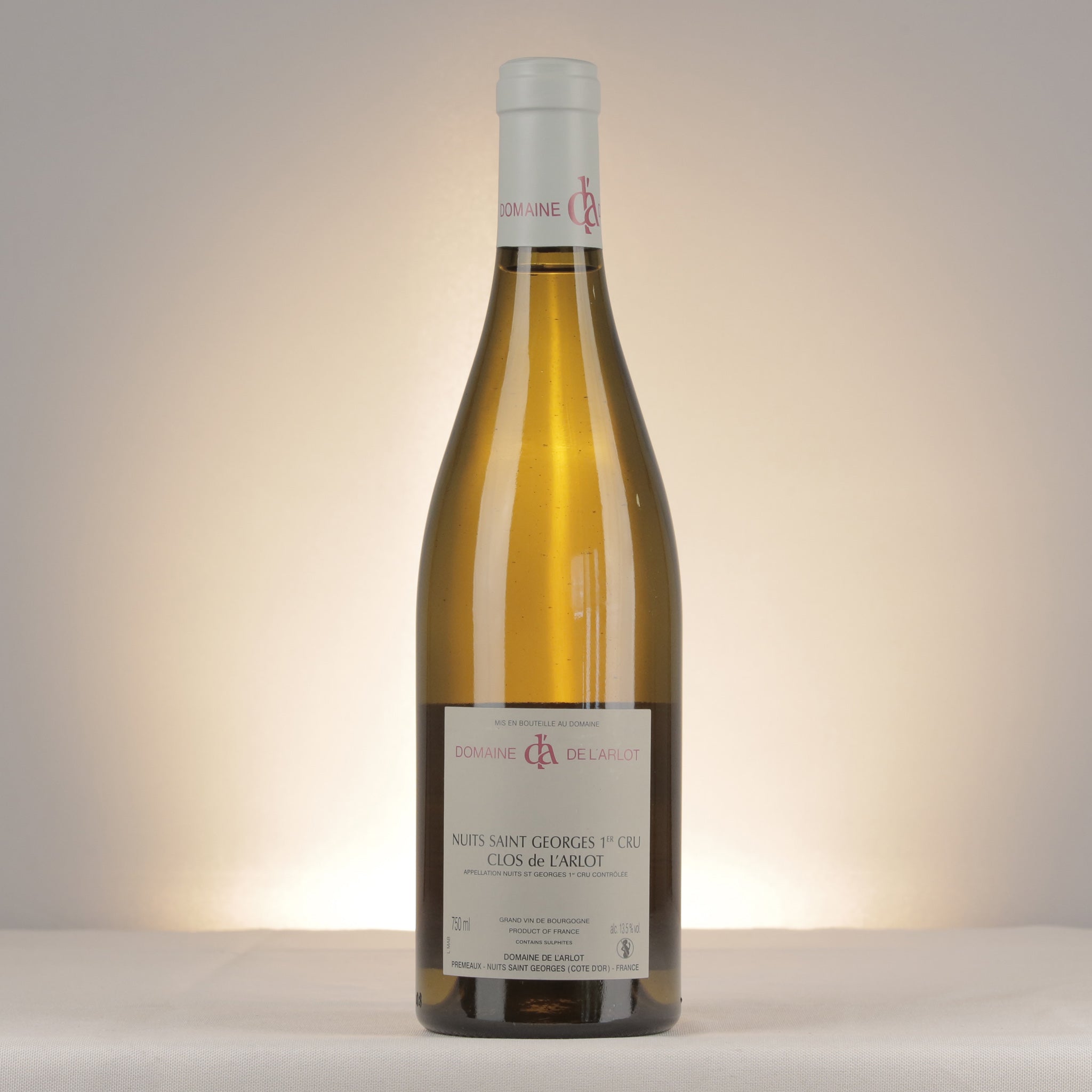 Domaine de l'Arlot Nuits-Saint-Georges 1er Cru Clos de l'Arlot Blanc 2009 Bottle back