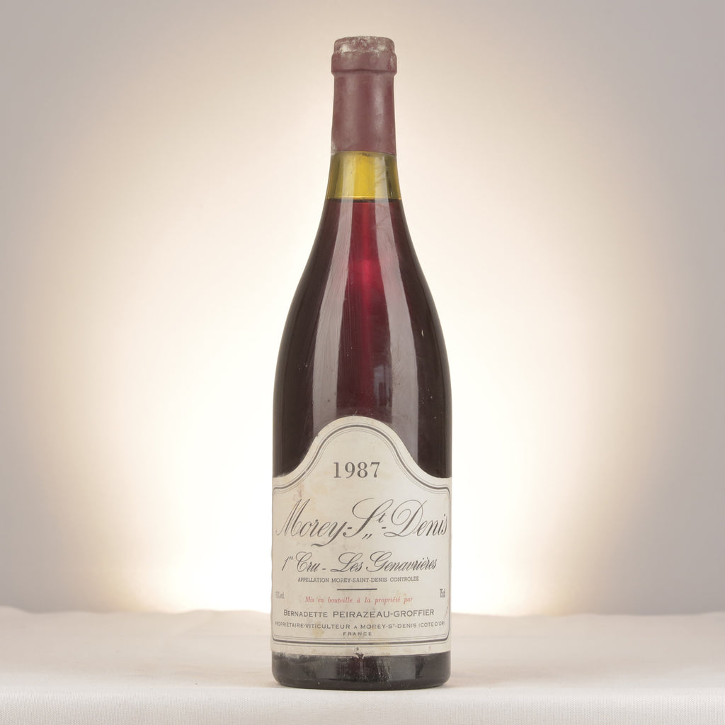 Bernadette Peirazeau-Groffier Morey-Saint-Denis 1er Cru Les Genavrières 1987 Bottle front (lot 464b)