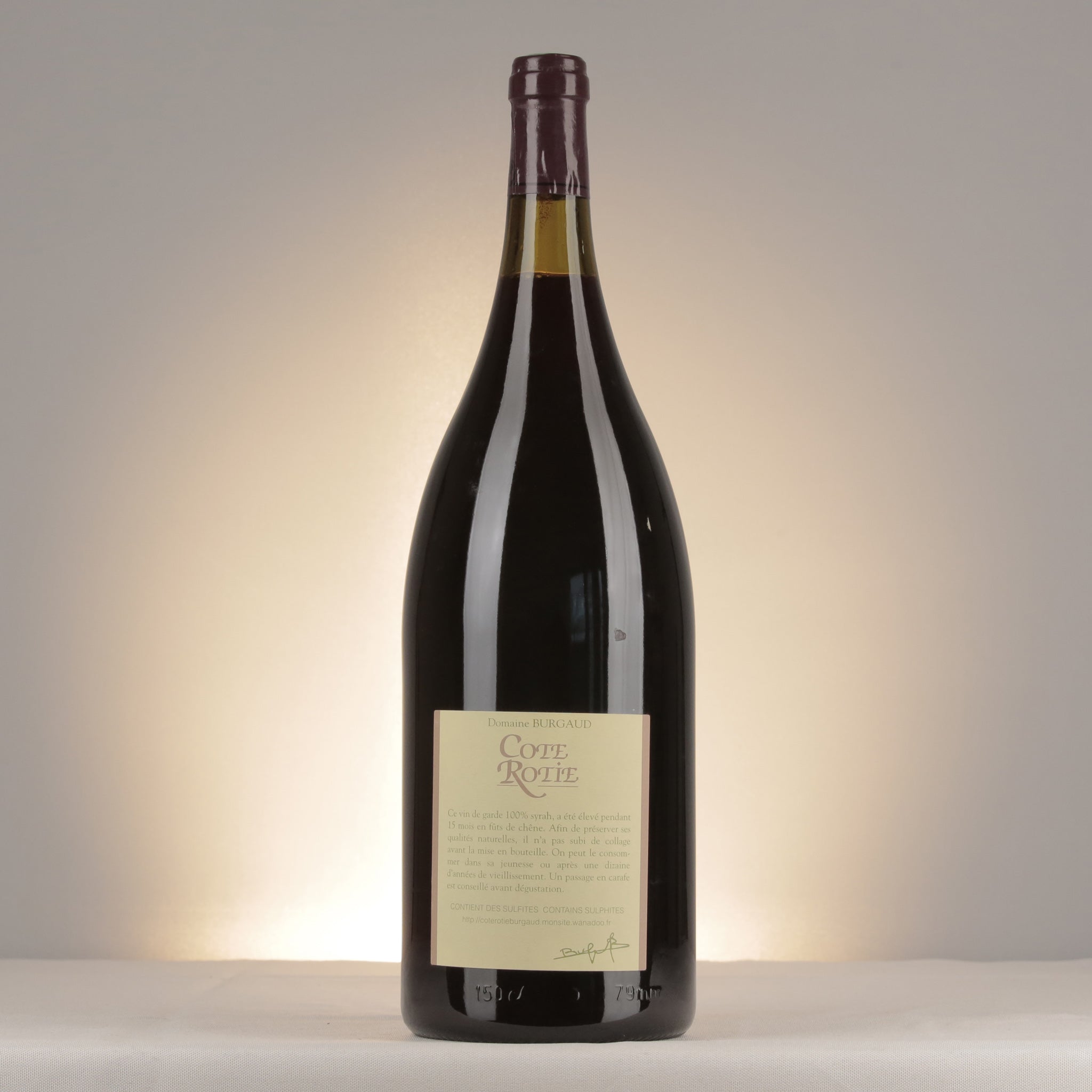 Bernard Burgaud Cote Rotie 2004 Magnum back