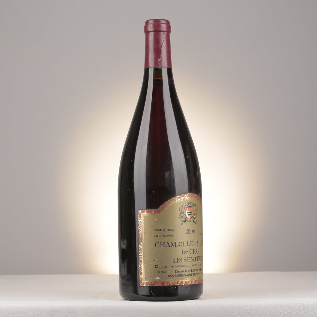 Bernard Servau Chambolle-Musigny 1er Cru Les Sentiers 2008 Magnum turned right