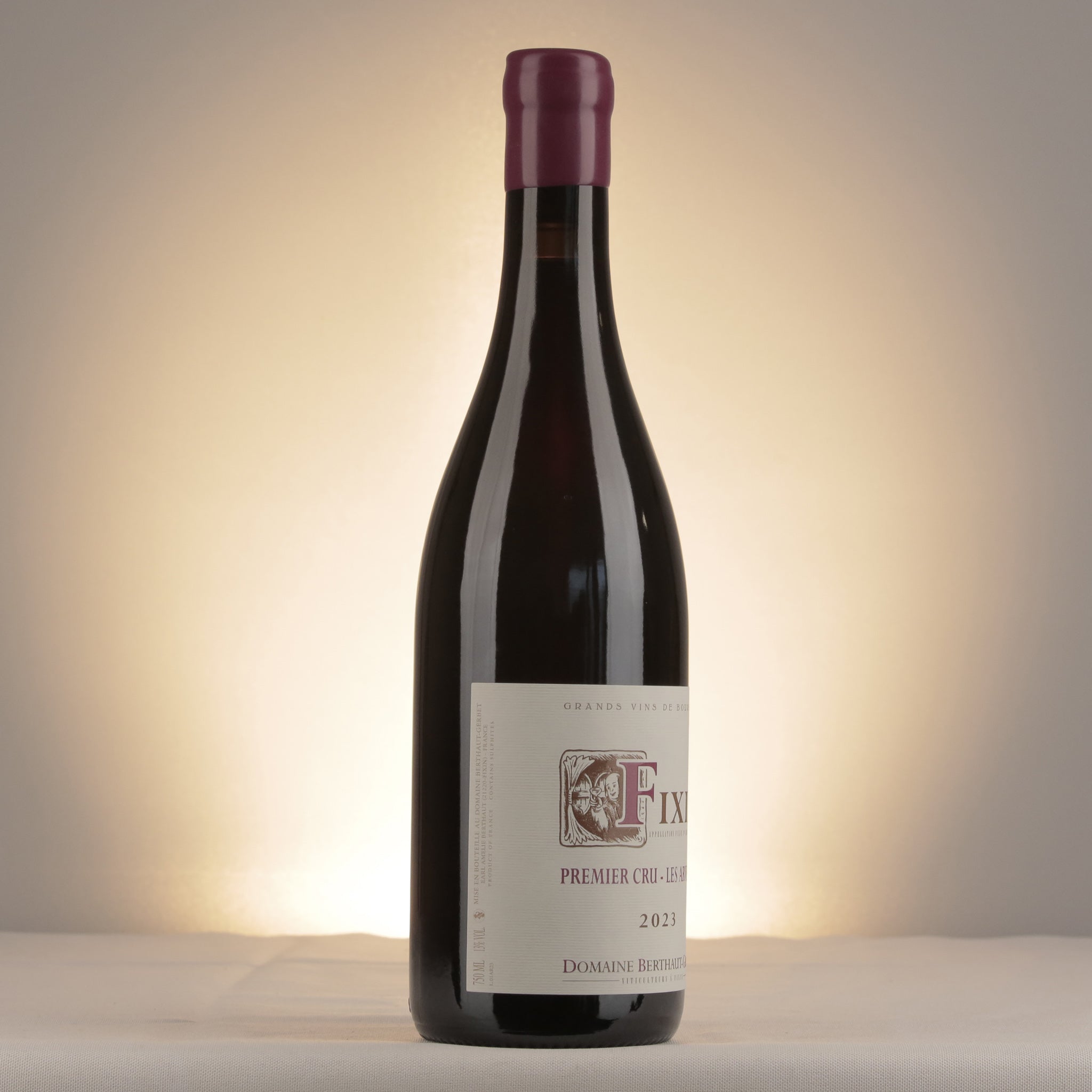 Berthaut-Gerbet Fixin 1er Cru Les Arvelets 2023 Bottle label