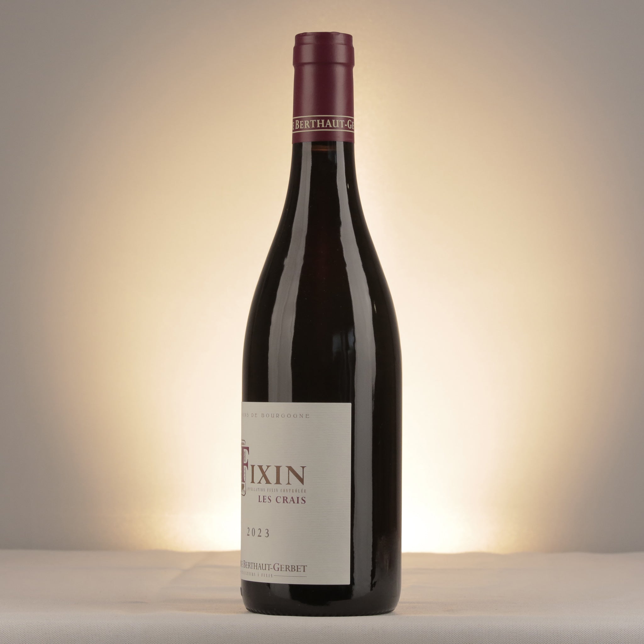 Berthaut-Gerbet Fixin Les Crais 2023 Bottle detail