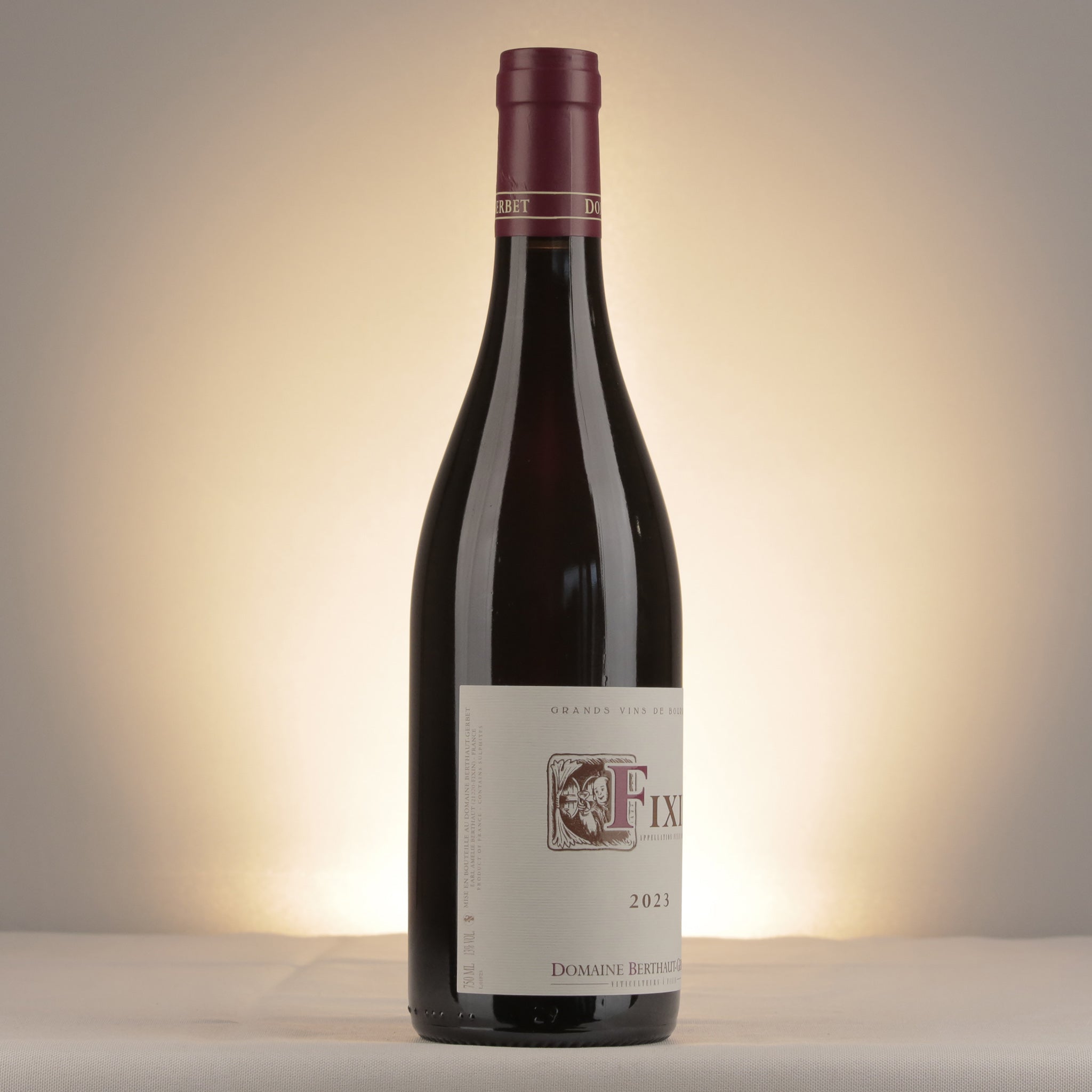 Berthaut-Gerbet Fixin 2023 Bottle label
