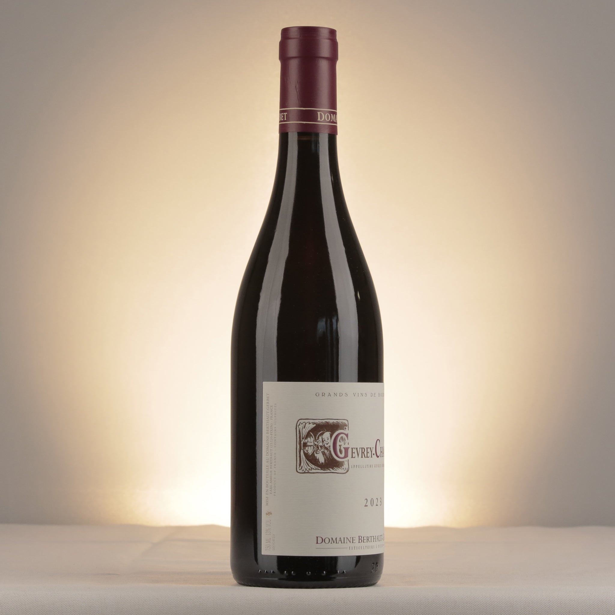 Berthaut-Gerbet Gevrey-Chambertin 2023 Bottle label