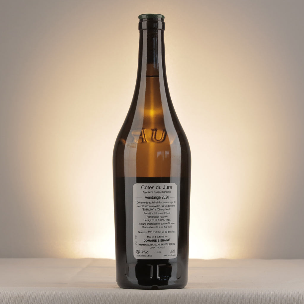 Bienaimé Côtes du Jura Le Chardonnay 2020 Bottle back