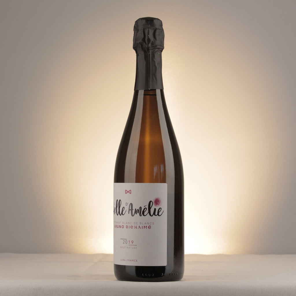 Bienaimé Crémant du Jura La Bulle d'Amélie Blanc de Blancs 2019 Bottle detail