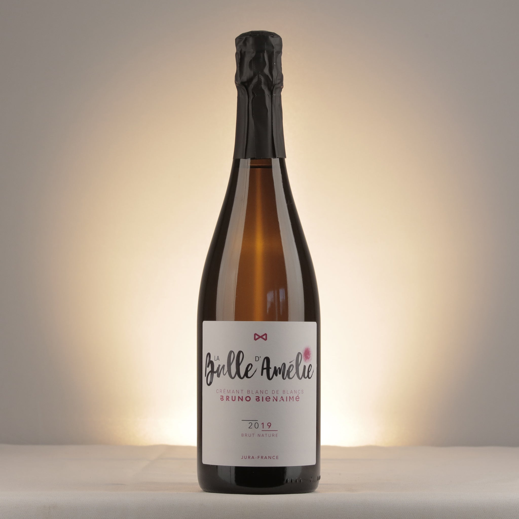 Bienaimé Crémant du Jura La Bulle d'Amélie Blanc de Blancs 2019 Bottle front