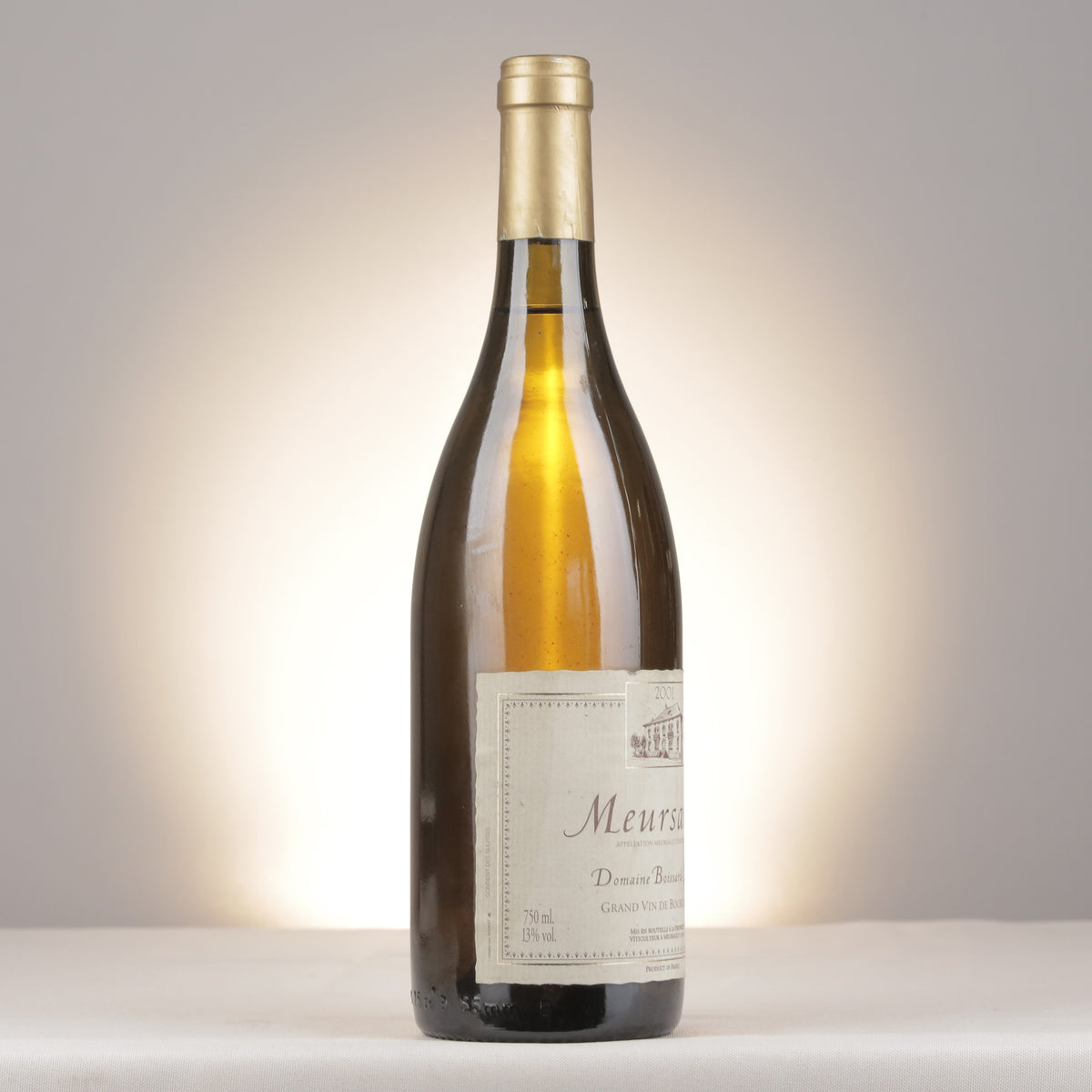 Boissard-Lardy Meursault 2001 Bottle turned right (lot 7c4a)
