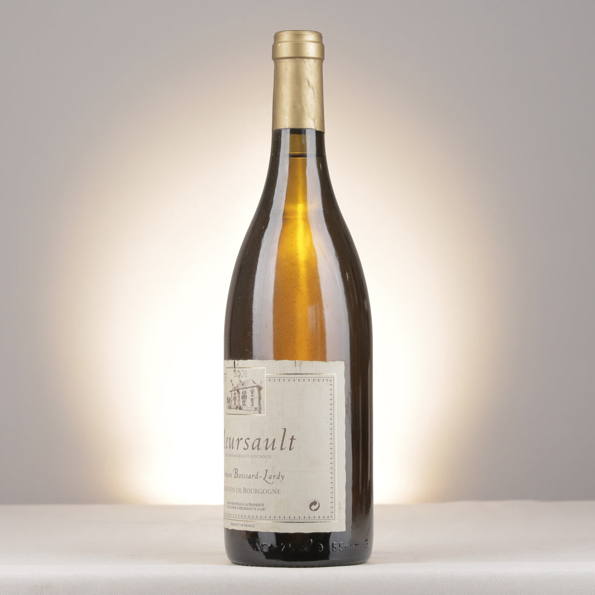 Boissard-Lardy Meursault 2001 Bottle turned left (lot cdc4)