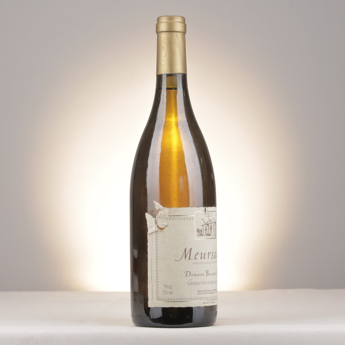 Boissard-Lardy Meursault 2001 Bottle turned right (lot cdc4)