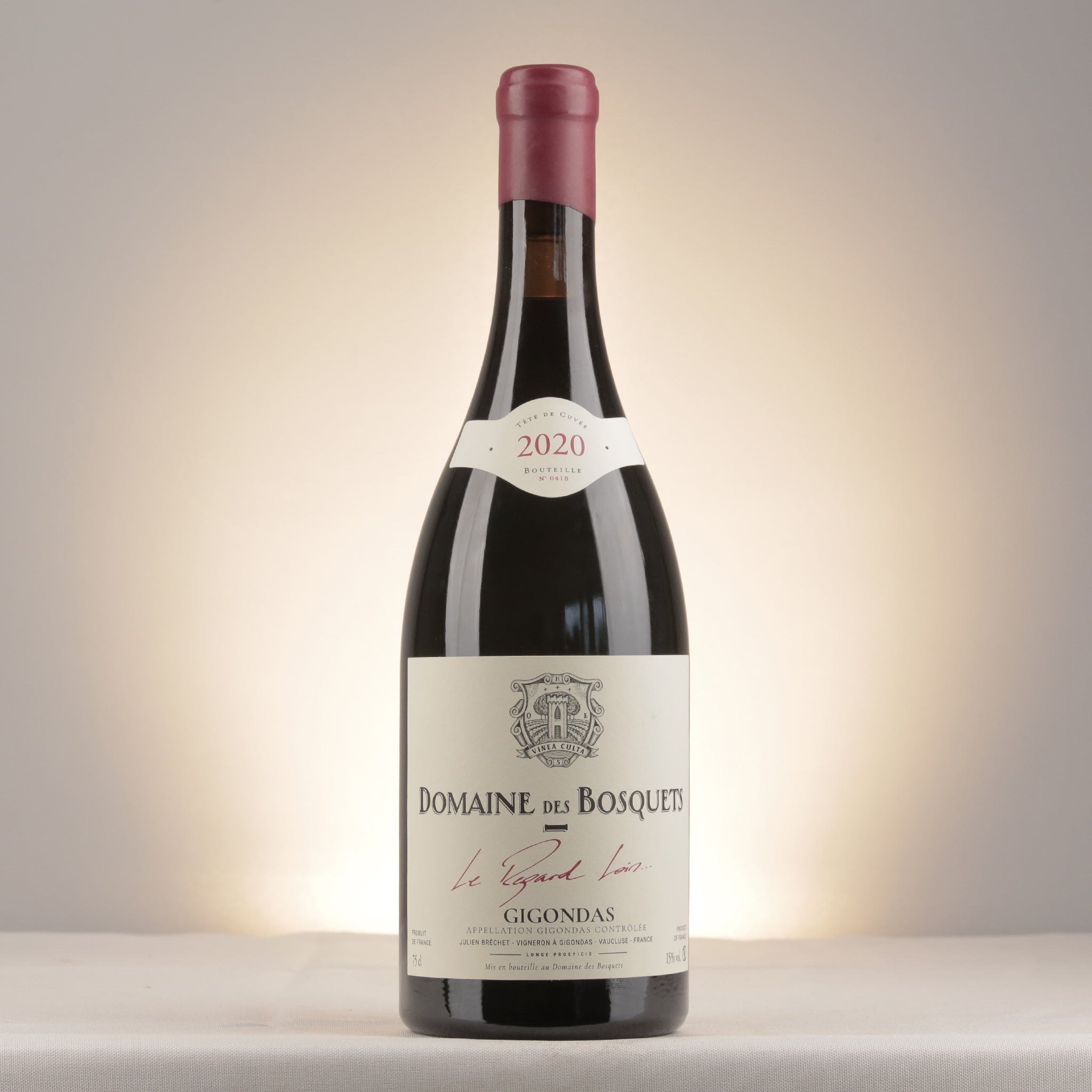 Les Bosquets Gigondas Le Regard Loin 2020 Bottle front