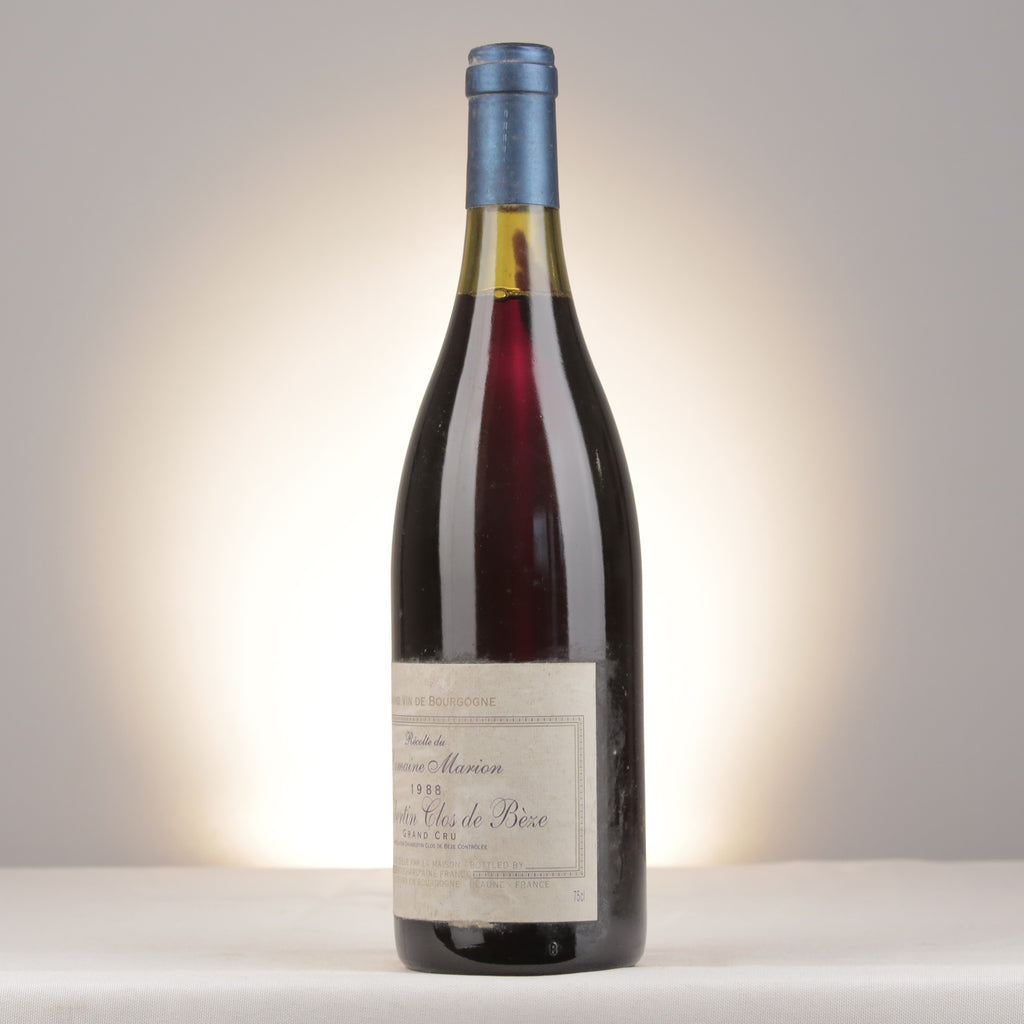 Bouchard Aine Chambertin-Clos de Bèze Grand Cru Domaine Marion 1988 Bottle turned left