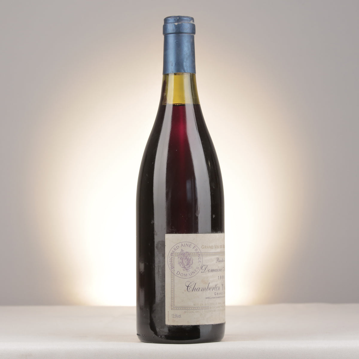 Bouchard Aine Chambertin-Clos de Bèze Grand Cru Domaine Marion 1988 Bottle turned right