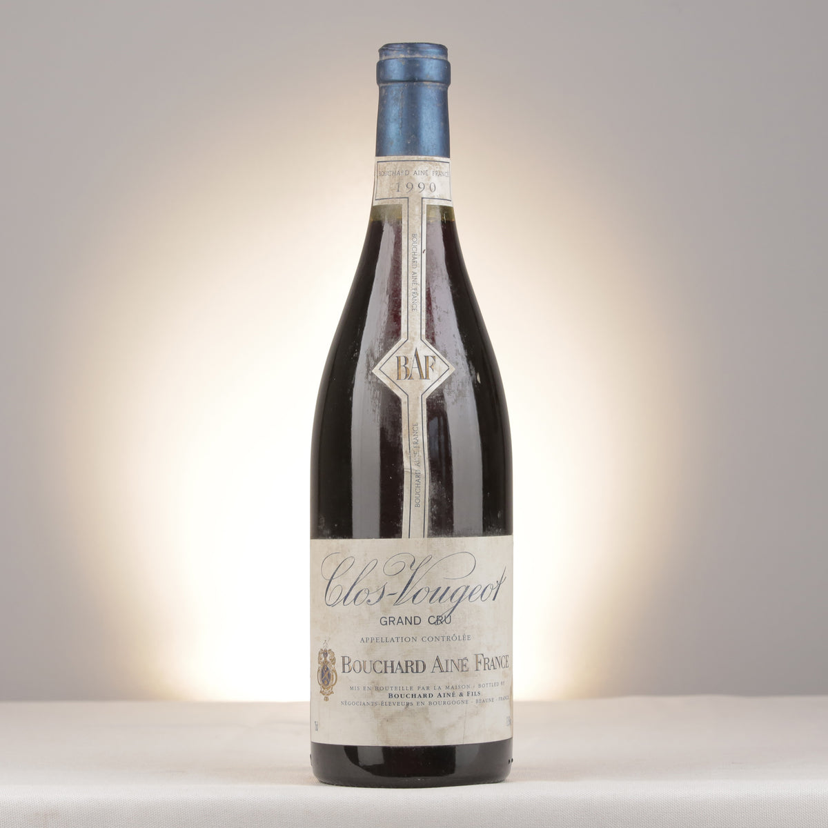 Bouchard Aine Clos de Vougeot Grand Cru 1990 Bottle front
