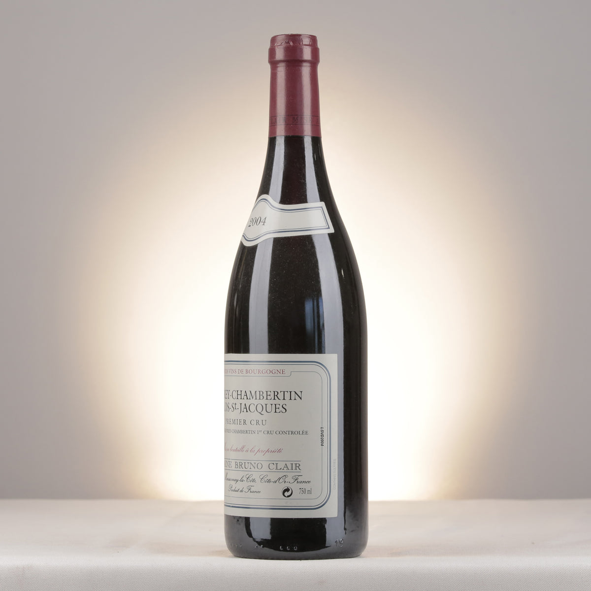 Bruno Clair Gevrey-Chambertin 1er Cru Clos Saint-Jacques 2004 Bottle turned left