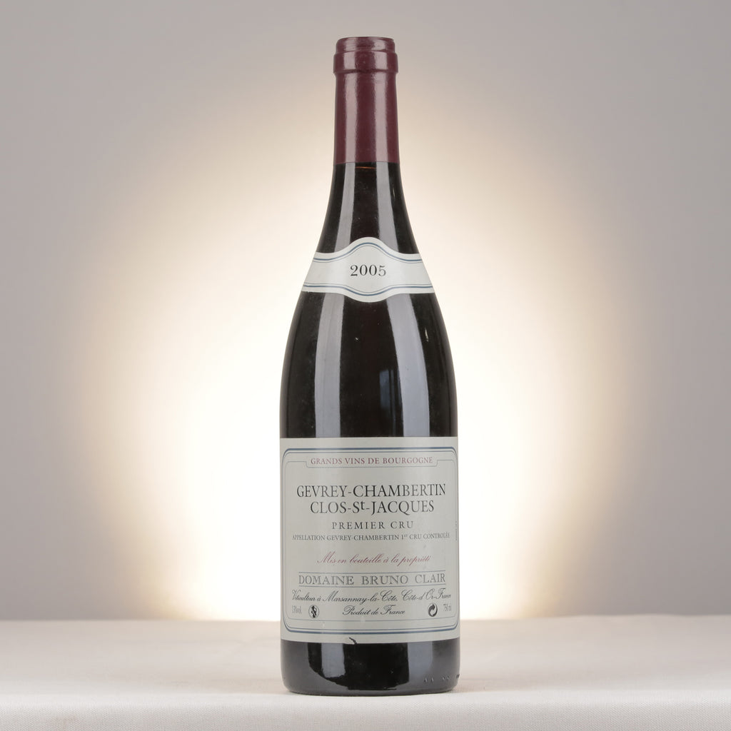 Bruno Clair Gevrey-Chambertin 1er Cru Clos Saint-Jacques 2005 Bottle front