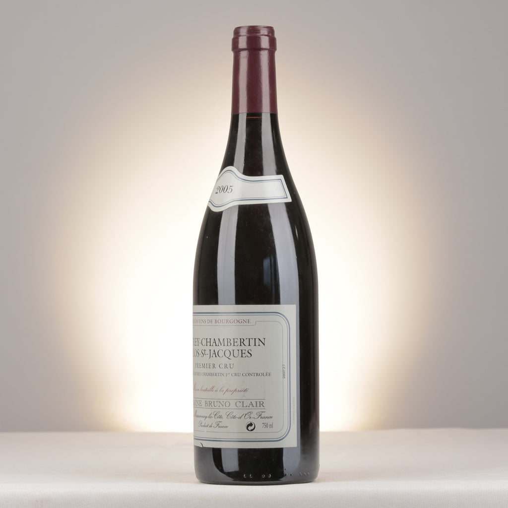 Bruno Clair Gevrey-Chambertin 1er Cru Clos Saint-Jacques 2005 Bottle turned left