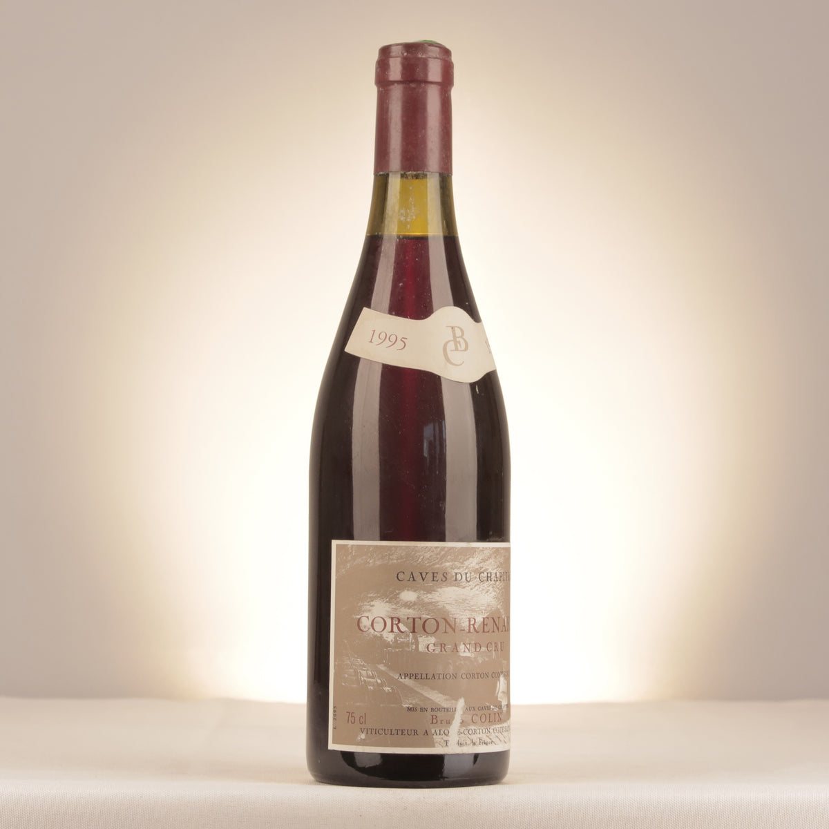 Bruno Colin Caves du Chapitre Corton Grand Cru Les Renardes 1995 Bottle turned right (lot 6deb)