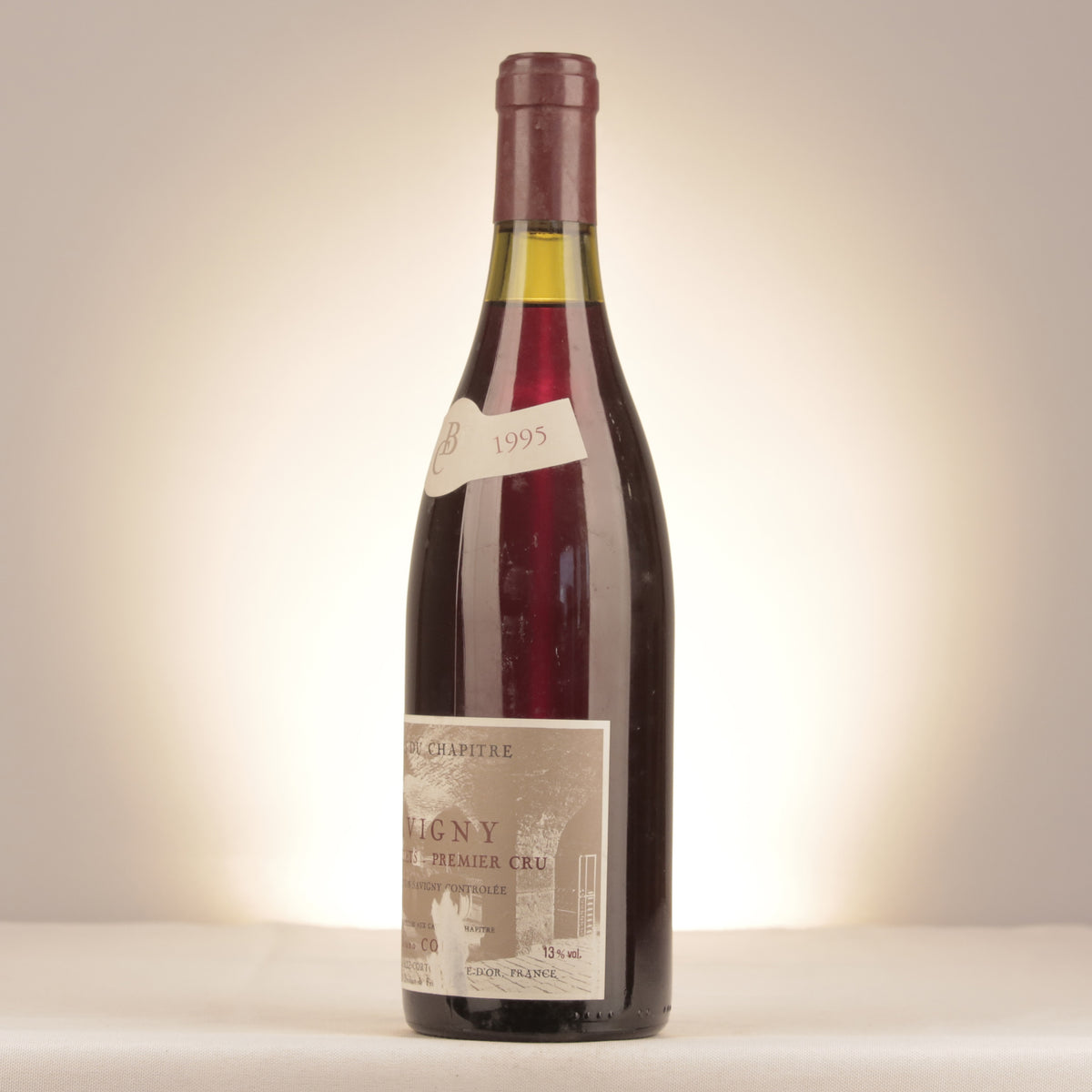 Bruno Colin Caves du Chapitre Savigny-lès-Beaune 1er Cru Les Peuillets 1995 Bottle turned left (lot 3b8a)