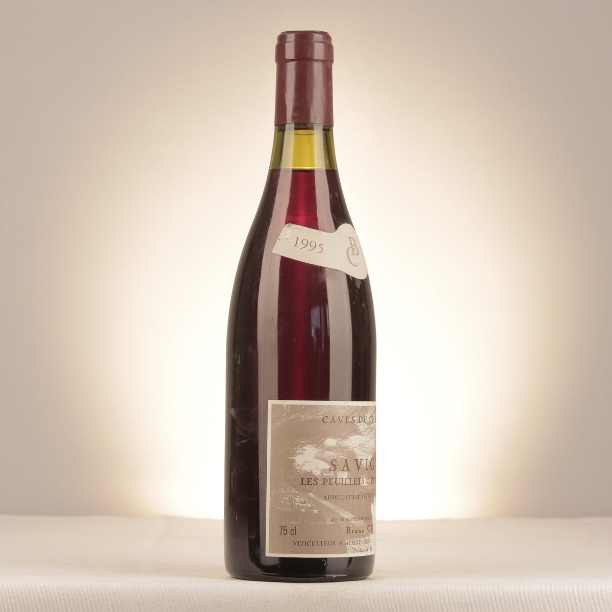 Bruno Colin Caves du Chapitre Savigny-lès-Beaune 1er Cru Les Peuillets 1995 Bottle turned right (lot 3b8a)