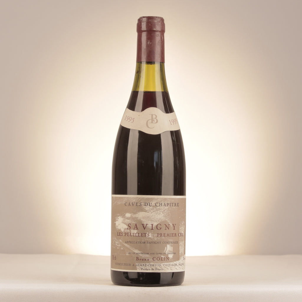 Bruno Colin Caves du Chapitre Savigny-lès-Beaune 1er Cru Les Peuillets 1995 Bottle front (lot ef09)