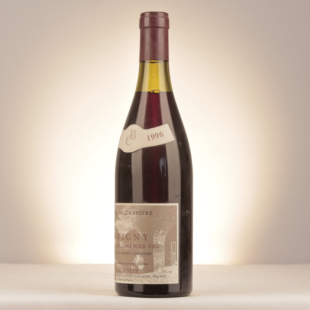 Bruno Colin Caves du Chapitre Savigny-lès-Beaune 1er Cru Les Peuillets 1996 Bottle turned left