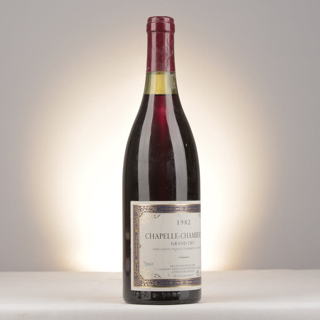 C. Colbert Chapelle-Chambertin Grand Cru 1982 Bottle turned right