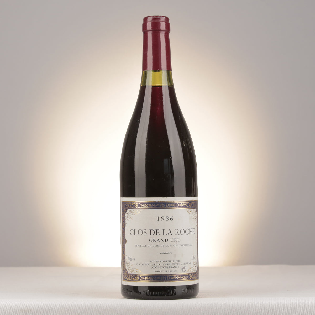 C. Colbert Clos de la Roche Grand Cru 1986 Bottle front