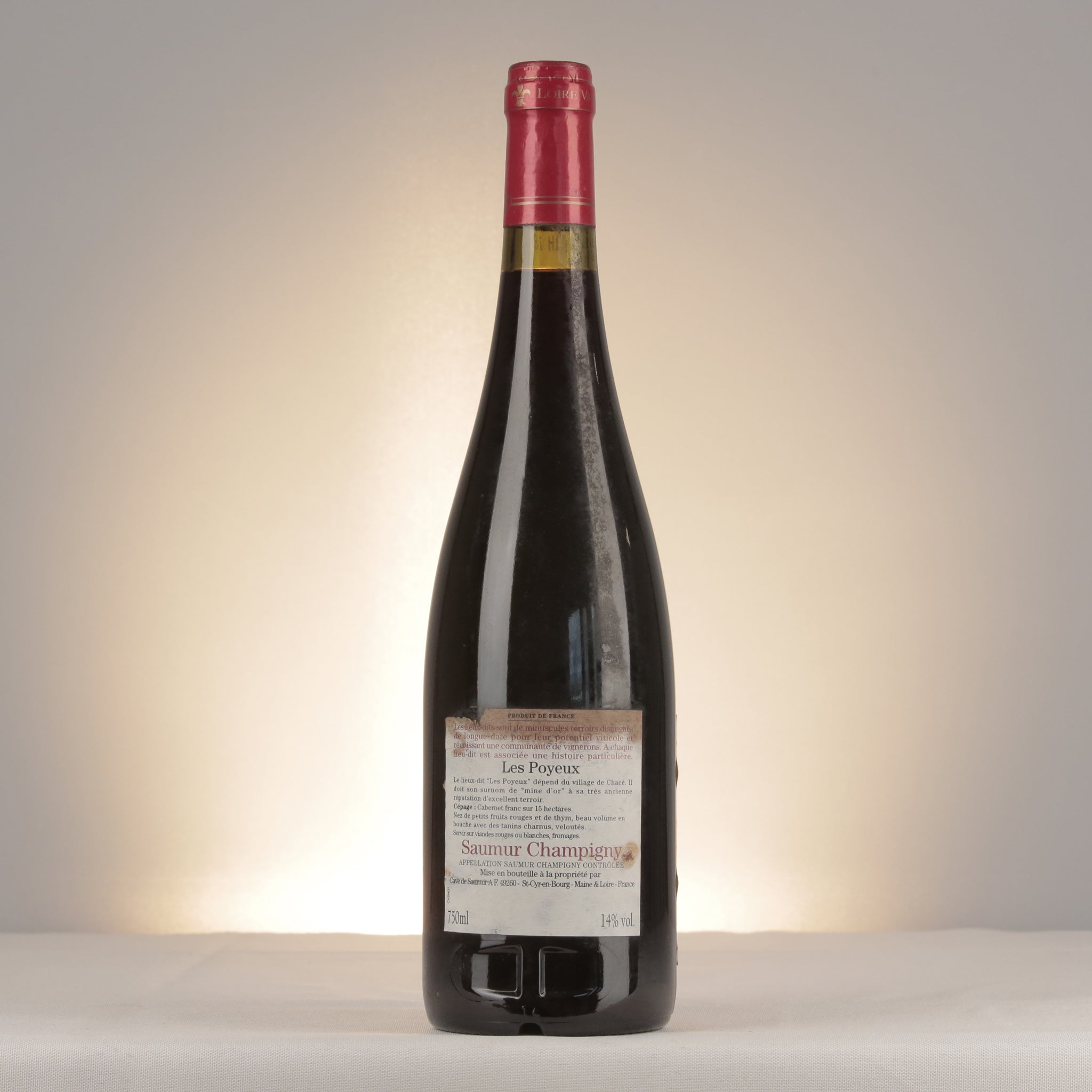 Cave de Saumur Les Poyeux Saumur-Champigny 2005 Bottle back