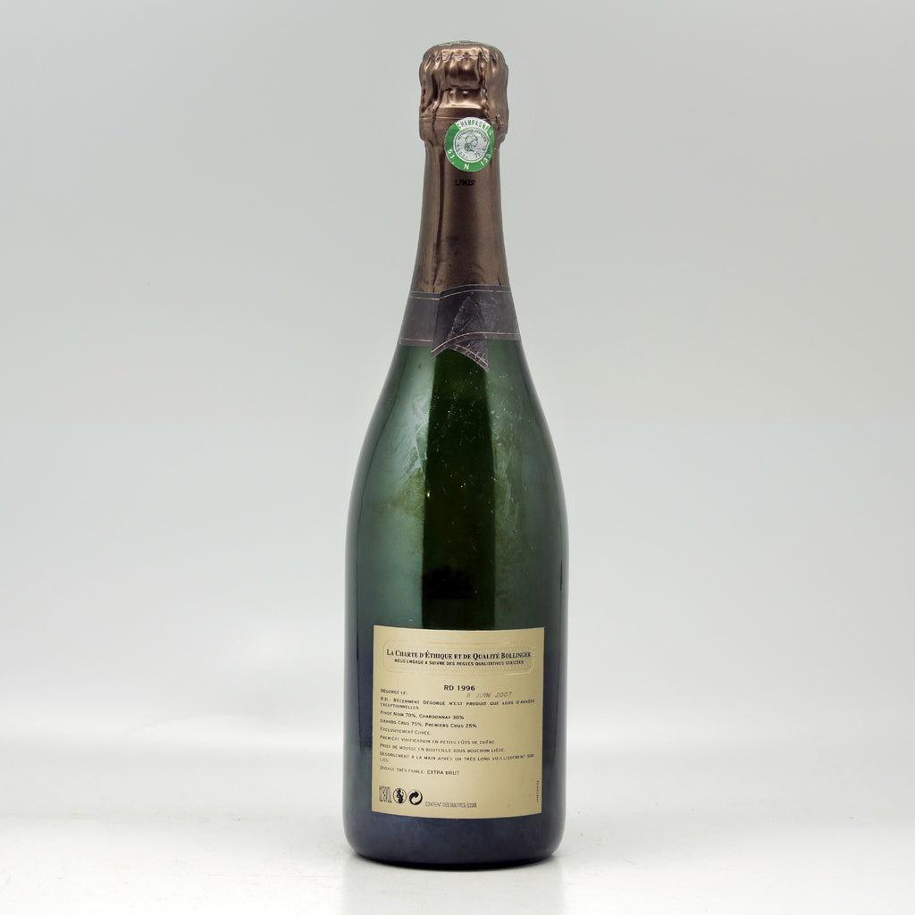 Champagne Bollinger R.D. Extra Brut 1996 Champagne Bottle