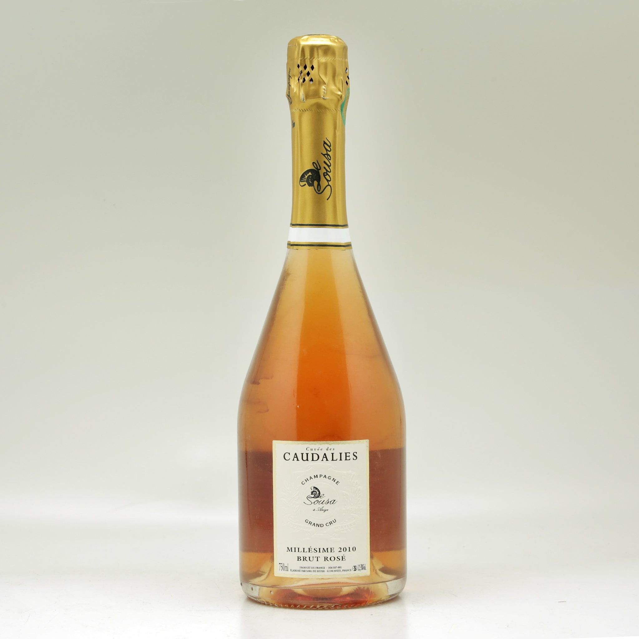 Champagne De Sousa Cuvée des Caudalies Grand Cru Brut Rosé 2010 Bottle front