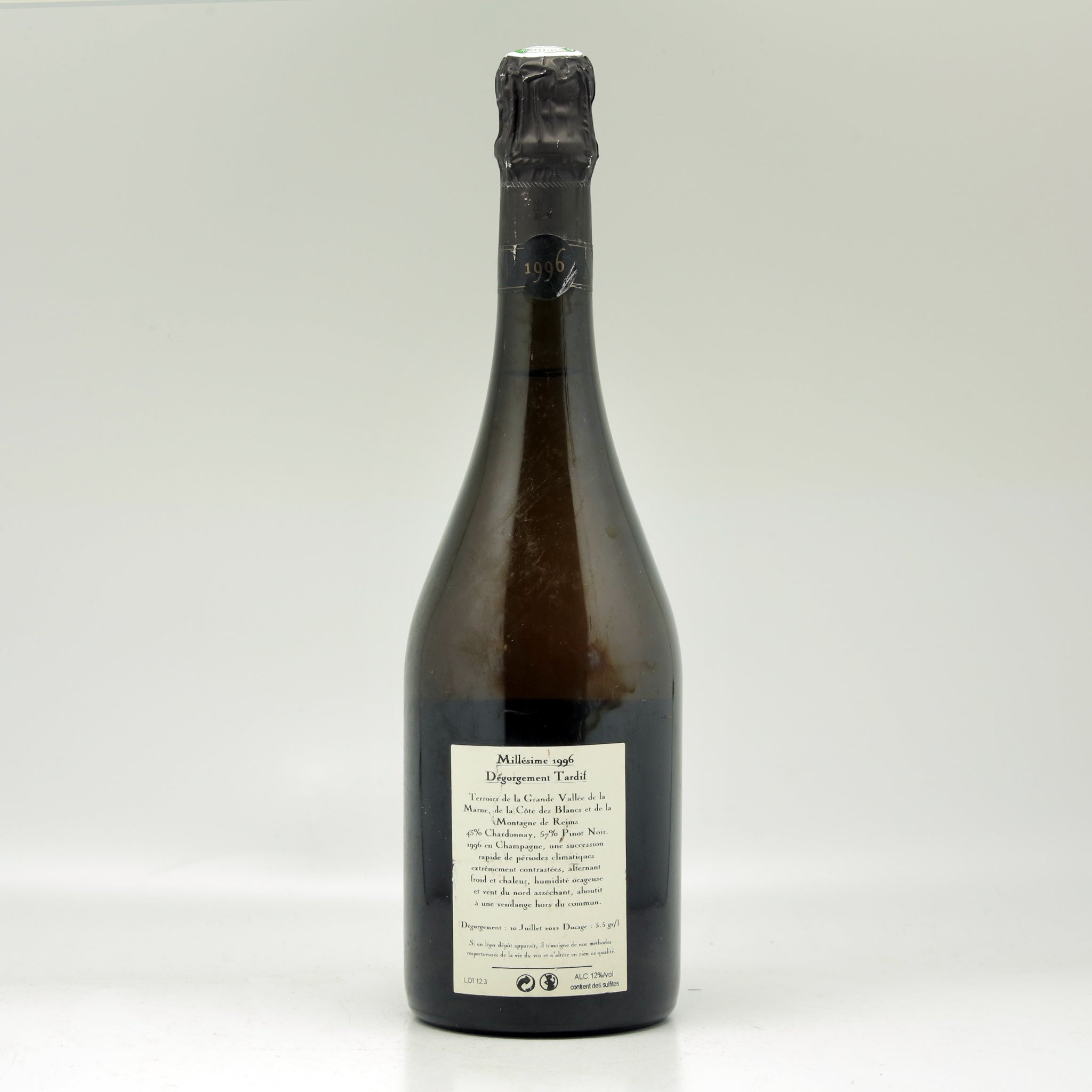 Champagne Jacquesson Jacquesson Degorgement Tardif 1996 Champagne Bottle