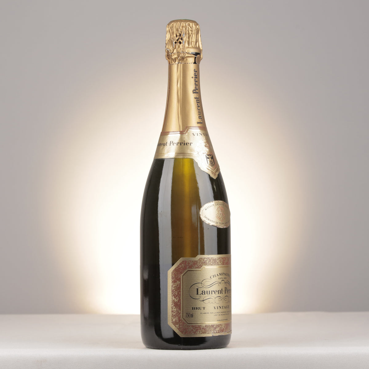 Champagne Laurent-Perrier Brut Millésimé 1990 Bottle turned right