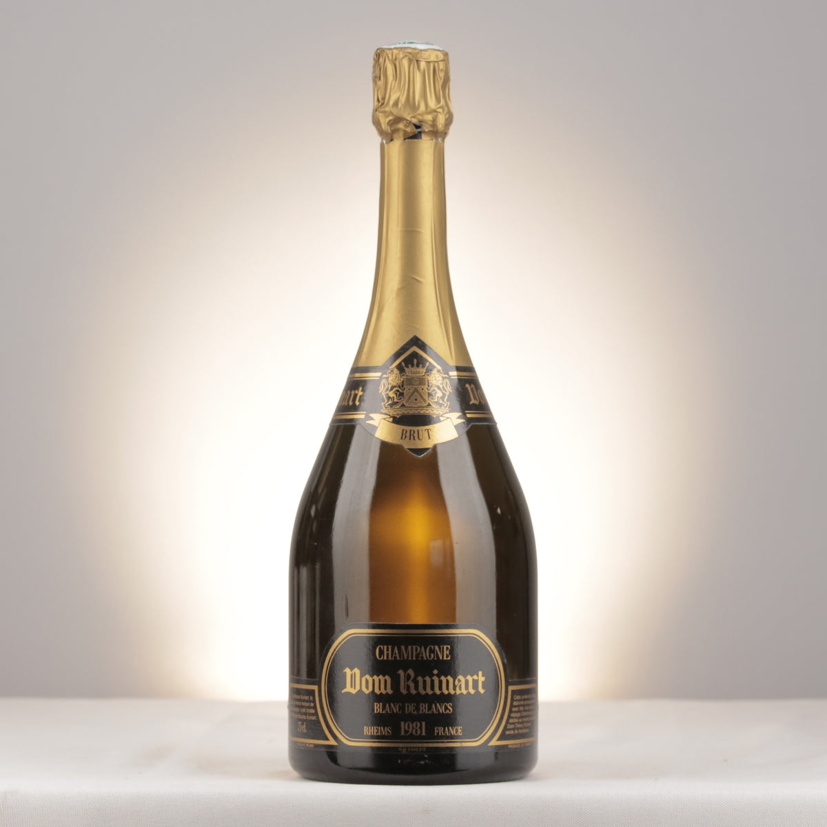 Champagne Ruinart Dom Ruinart Blanc de Blancs 1981 Bottle front