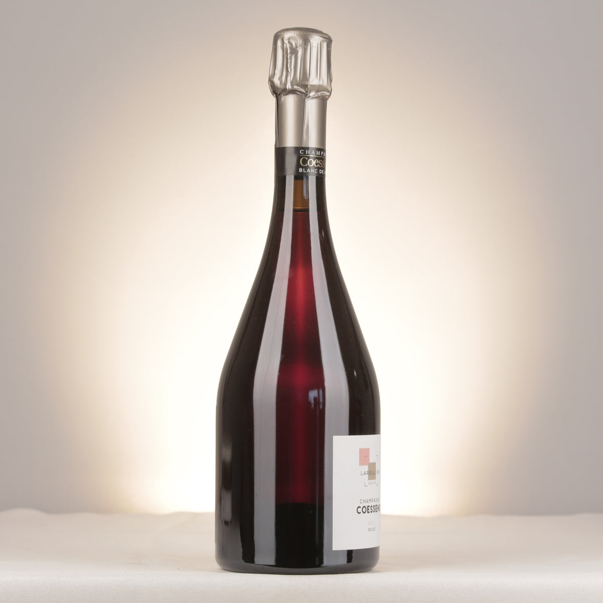 Champagnes Coessens Largillier Brut Rosé Champagne NV Bottle turned right