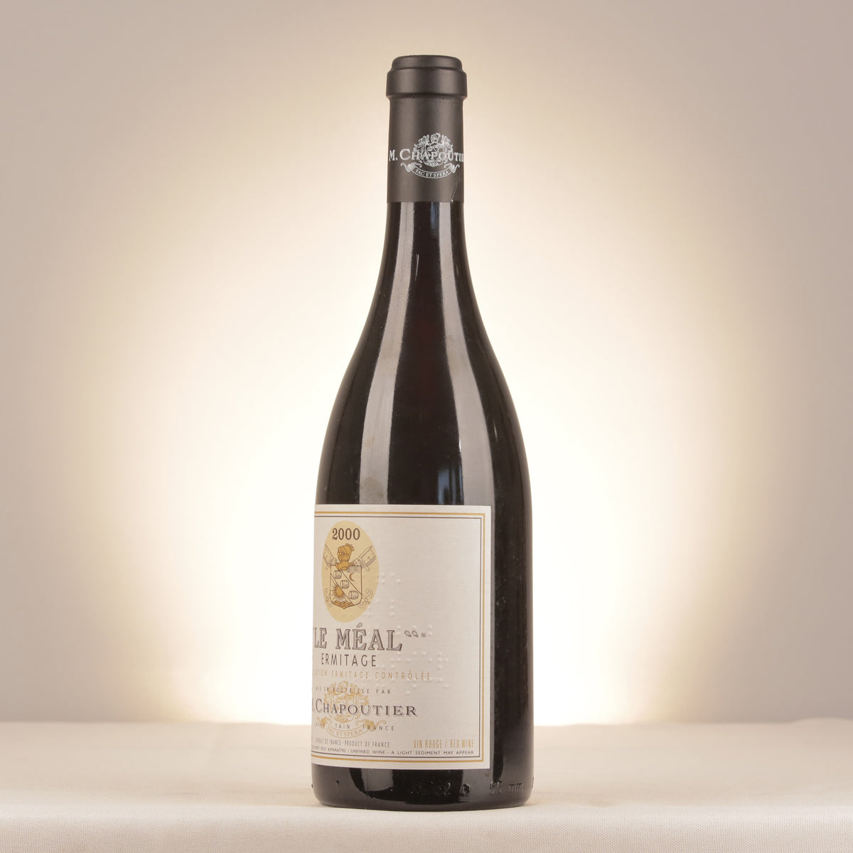 M. Chapoutier Hermitage Le Méal 2000 Bottle turned left