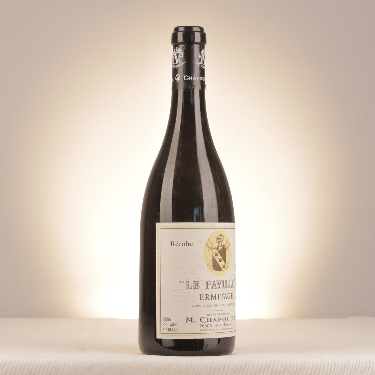 M. Chapoutier Hermitage Le Pavillon 1998 Bottle turned right