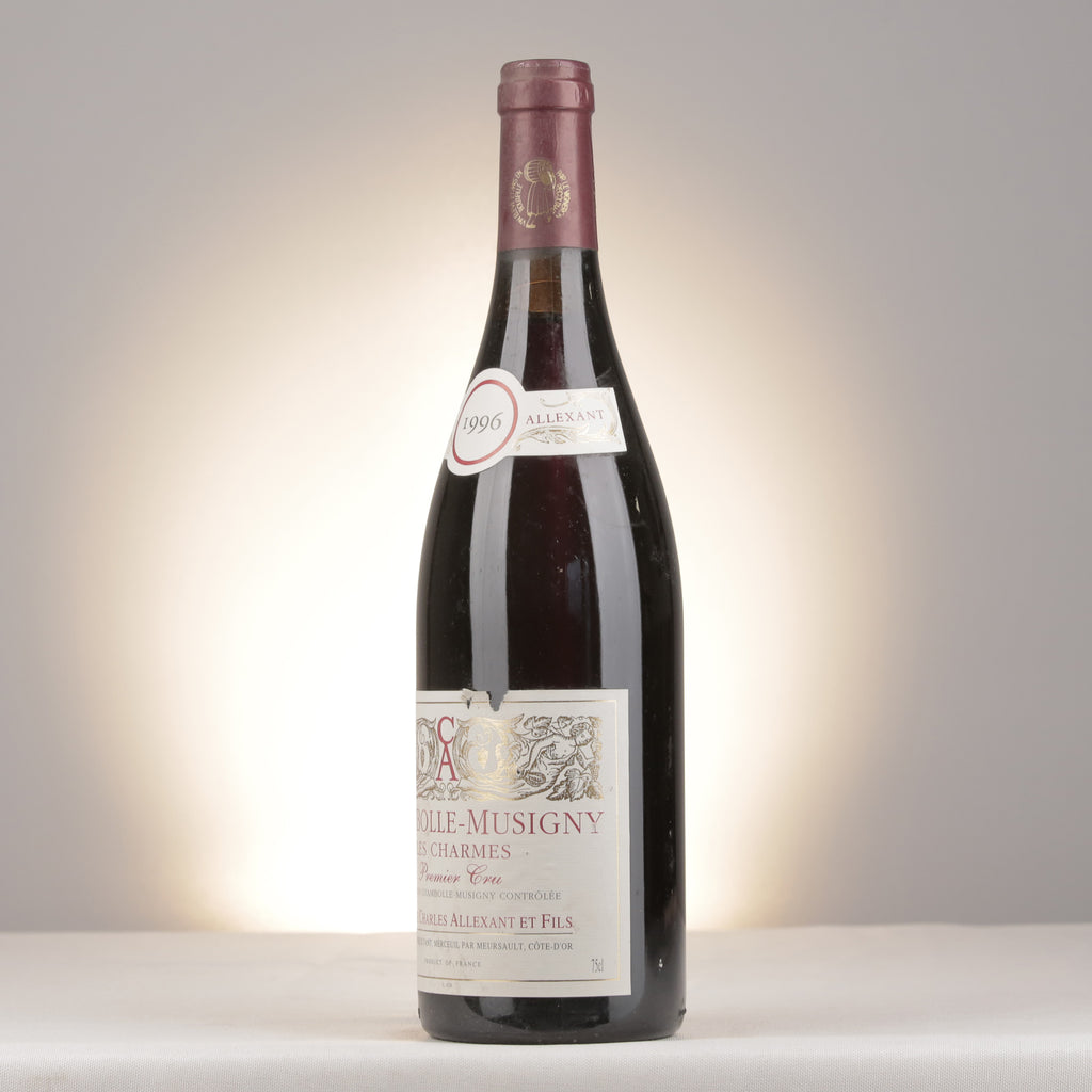 Charles Allexant et Fils Chambolle-Musigny 1er Cru Les Charmes 1996 Bottle turned left