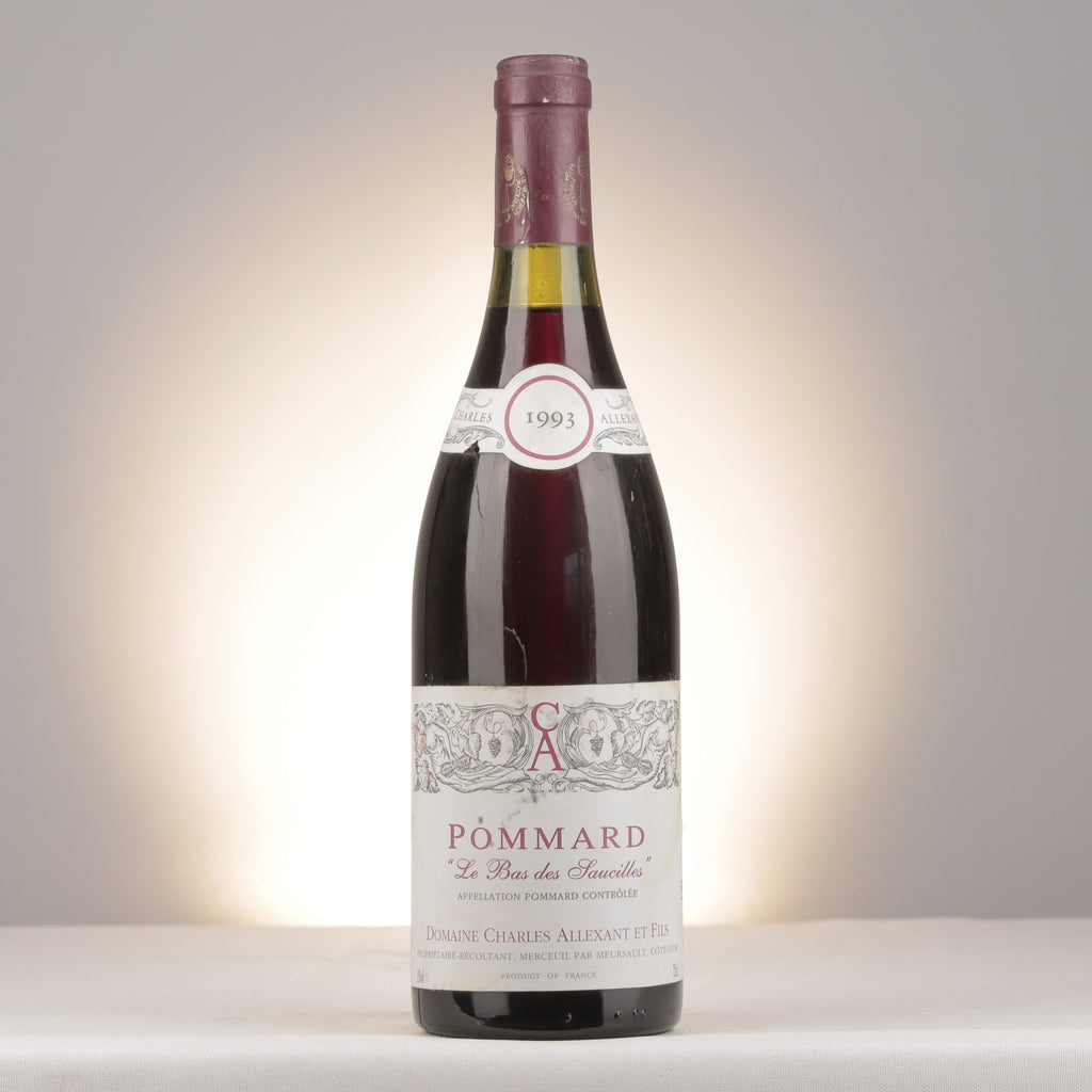 Charles Allexant et Fils Pommard Le Bas des Saucilles 1993 Bottle front