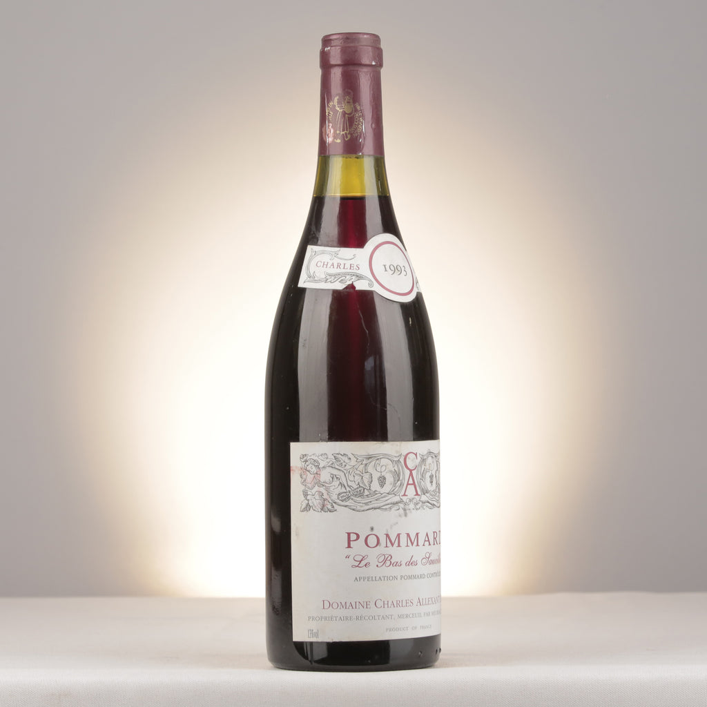 Charles Allexant et Fils Pommard Le Bas des Saucilles 1993 Bottle turned right