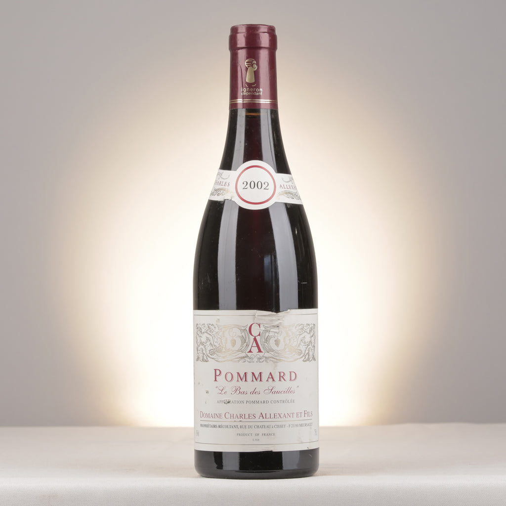 Charles Allexant et Fils Pommard Le Bas des Saucilles 2002 Bottle front